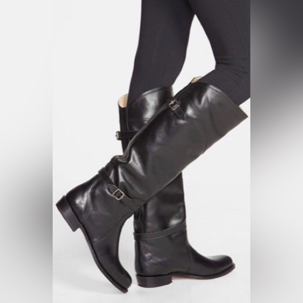 Frye Dorado riding boots made of black leather